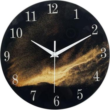 Imagem de Relógio de parede com design abstrato 30x38cm, quartzo antiaderente