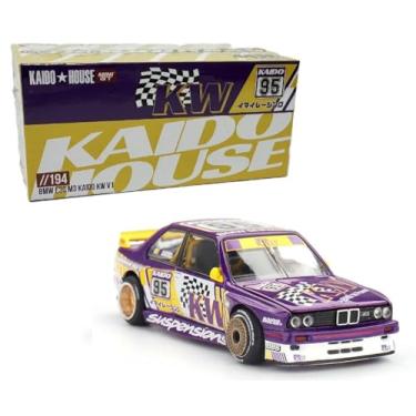 Imagem de 1:64 Diecast Model Car Compatible with BMW M3 Kaido KW V1 Purple Limited Edition by Kaido House x Mini GT KHMG194