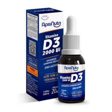 Imagem de Suplemento de Vitamina D3 2000 UI 20ml Gotas Apisnutri - SV