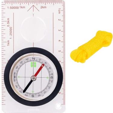 Imagem de Bússola De Mapa Sobrevivência Camping Selva Com Cordão