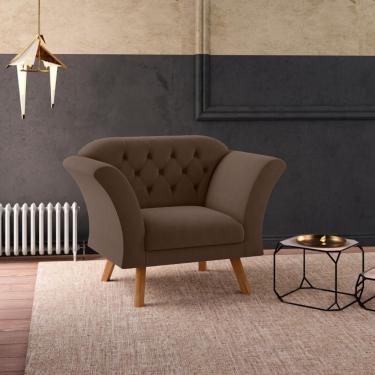 Imagem de Poltrona Para Sala De Recepção Moreira Inca Marrom