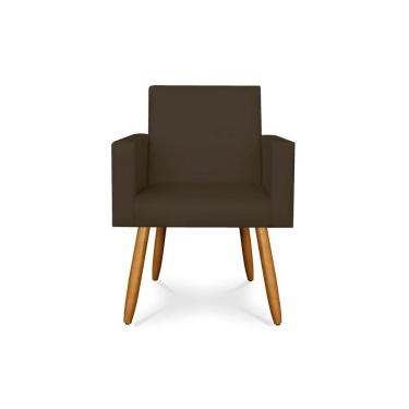 Imagem de Poltrona Couro Couríno P/Salão Balaqui Decor courino Marrom