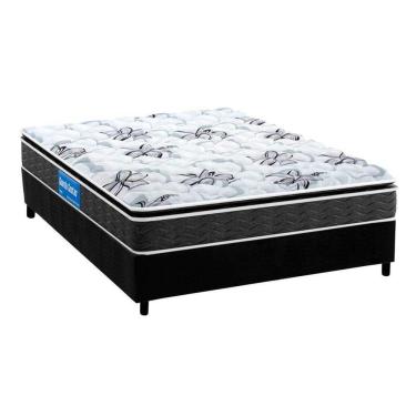 Imagem de Cama Box Casal: Colchão Espuma Probel D40 Guarda Costas Premium Hiper Firme + Base Black(138X188)