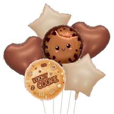 Imagem de 6 peças de balões de festa de biscoito com gotas de chocolate para festas temáticas, aniversário, chá de bebê, decorações de Natal