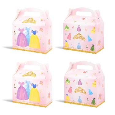 Imagem de Sumalon 36 caixas de lembrancinhas de festa com alças, caixas de doces dobráveis de papel de 15 cm, caixas de presente para aniversário, chá de bebê, casamento, decorações de artigos de festa infantil