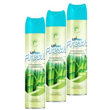 Imagem de Kit 3 Odorizadores de Ambiente Aerossol 400ml Bambu Up Fresh Perfume Duradouro