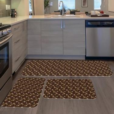 Imagem de Passadeira Cozinha，Tapete Antiderrapante Cozinha，Kit De 3 Tapetes para Melancias Sementes，Vida Criativa(11)