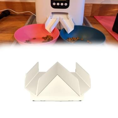 Imagem de Divisor de comida de gato para alimentador automático WOPET – Solução de tigela dupla para casas com vários gatos com fácil instalação