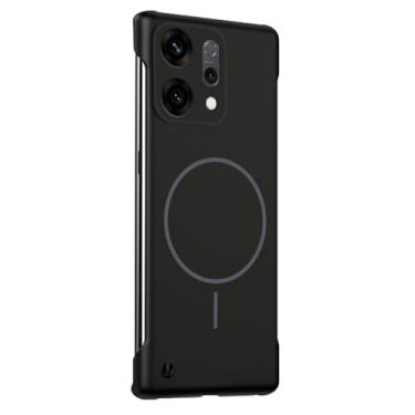 Imagem de FWYANZH Capa preta X9Pro, magnética para Oppo Find X9/X9pro, ultrafina, sem bordas, capa traseira de telefone com proteção de lente com tudo incluído, capa antiarranhões
