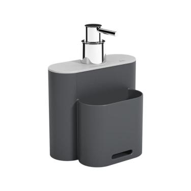Imagem de Dispenser Para Detergente Coza Linha Flat 500ml Cores Cinza Frio E Cinza Grafite