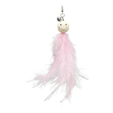 Imagem de Luzhengyang Recargas de varinha Feather Cat Teaser – Cabeças inspiradas em pássaros naturais, acessórios de brinquedo de gato para brincadeiras interativas (pacote com 5) (boneca ensolarada – rosa