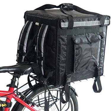 Imagem de Packir PK-92V: Caixa grande e rígida para entrega de alimentos para motocicletas, bolsas térmicas, mochila de pizza, carregamento superior, 45,7 cm C x L x A, preta ou conforme sua demanda