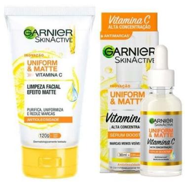 Imagem de Garnier Skin Uniform & Matte Vitamina C Kit – Sérum Facial + Gel de Limpeza Kit-Unissex