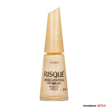Imagem de Esmalte Amarelo Risqué Bridgerton Bendito Artista Cintilante Blister 8ml