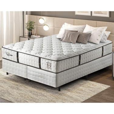 Imagem de Cama Box Conjugado Queen Com Colchão 158x69x198 Veneza Ii Gazin Cr35311 Branco