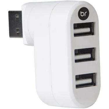 Imagem de HUB Bright USB, 3 Portas 2.0, Branco - 335