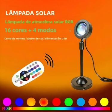 Imagem de Lâmpada LED Neon Arco-Íris Projetor USB Para Decoração De Quarto Luz P