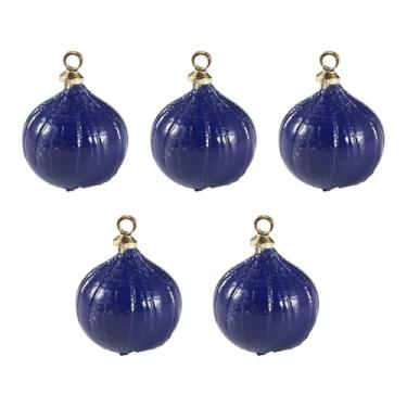 Imagem de 5 pingentes de resina de mirtilo 3D pingentes opacos de frutas com laço para fazer joias, pulseiras, colares, brincos, chaveiro, 16 x 12 mm, orifício: 1,4 mm