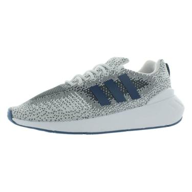 Imagem de adidas Swift Run 22 Tênis masculino, Branco nuvem/azul alterado/branco nuvem/branco transparente, 40