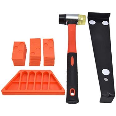 Imagem de Kit de ferramentas de instalação de piso de 33 unidades Conjunto de instalação de piso de madeira laminado para serviços pesados ​​com espaçadores de barra de tração de martelo
