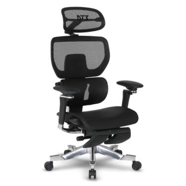 Imagem de Cadeira de Escritório DT3 ErgoOne Atom em Mesh Vintex-I™ Contém 22 pontos de ajuste; Apoio de pé; Apoio de braço 6D; Encosto SpineSync Full™, Apoio lombar Airbag System™; Tecnologia Airsystem™ (Black)