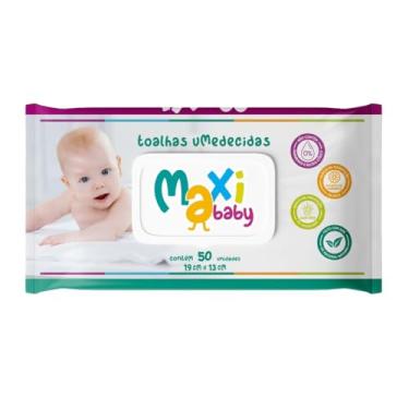 Imagem de Kit 24 Toalhas Umedecidas Hipoalergênico 50un Cada Maxi Baby