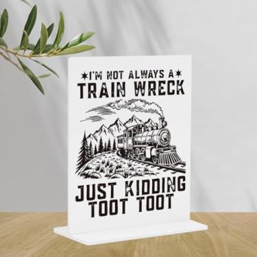 Imagem de Decoração divertida de escritório para casa - placa de mesa de acrílico divertida, decoração cômica, presente alegre para amigos, destaque de mesa animado, decoração de prateleira divertida 10 × 12 cm