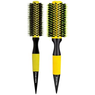 Imagem de Kit 2 Escova Marco Boni Térmica Em Cerâmica Premium Cabelo Profissional Com Cerdas Duplas De Javali