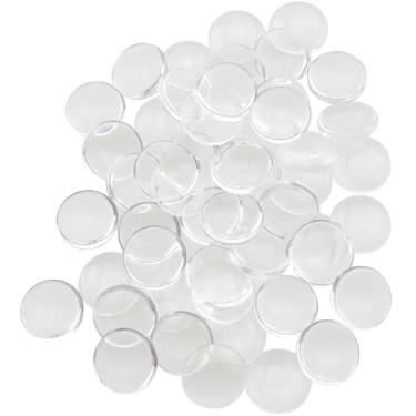 Imagem de DGZZI 50 peças 12 mm contas redondas convexas de vidro transparente ímãs de geladeira de cristal redondo para brincos faça você mesmo, colares, pingentes, pulseiras, bustos, fotos, fabricação de joias