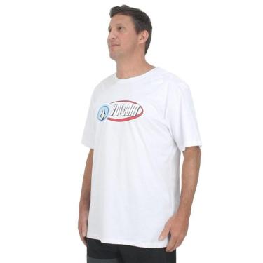 Imagem de Camiseta Extra Grande Volcom Eclipsed White-Unissex