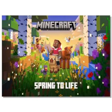 Imagem de Hilycen Pôster Minecraft para fãs crianças presentes - Game Minecraft Posters impressão em tela imagem para quarto de meninos adolescentes meninas quarto decoração de parede