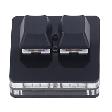 Imagem de Zhjvihx Teclado de 2 Teclas, Teclado de Acesso Direto Programável Todos Os Plug e Reprodução Preta para Mídia Musical de Jogo
