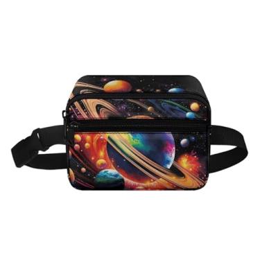 Imagem de Glkyslehks Pochetes para meninos de 4 a 8 anos, pochetes pequenas para crianças de 4 a 8 anos, Planeta espacial