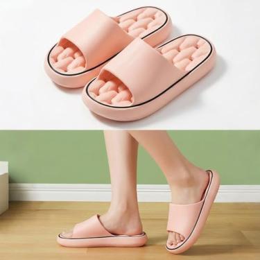 Imagem de Chinelos de nuvem para mulheres e homens, chinelos de chuveiro antiderrapantes de secagem rápida para banheiro, piscina, praia, ambientes internos e externos, rosa, 8-9