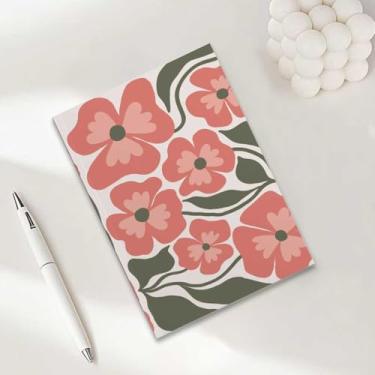 Imagem de Caderno de flores, caderno A5 para anotações de escritório, agenda de 21 x 14,7 cm, agenda, diário de viagem