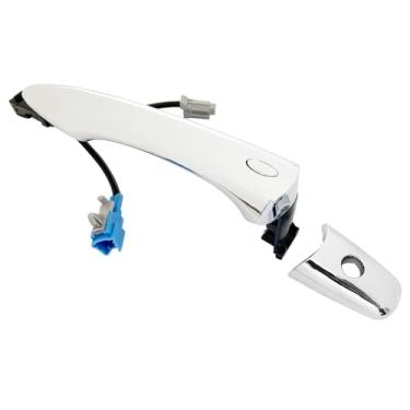 Imagem de Cheriezing Maçaneta externa cromada compatível com modelos selecionados Nissan Infiniti Patrol Safari EX35 EX37 FX50 FX35 FX37 QX56 M37 M56 M35h JX35 (W/Smart Key System) lado do motorista dianteiro