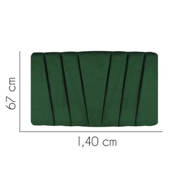 Imagem de Painel Cabeceira Estofada Bélgica 140cm Cama Box Casal Corino Verde- Mabe Magazine