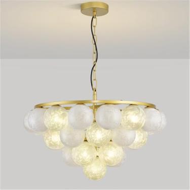 Imagem de OUFULA Lustre Moderno LED Moda Arte Sala de Estar Restaurante Quarto Villa Hotel Balcão Escadas Café Bar Lâmpada Pendente (F E D60CM)