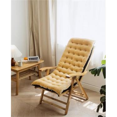 Imagem de Almofada grande para cadeira de balanço, almofada de assento alto de veludo de cristal, tapete reclinável espesso para cadeira de jardim com laços, almofadas de assento de uma peça, para sala de