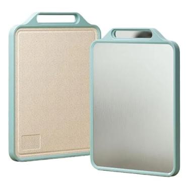 Imagem de Tábua de Corte Dupla Face Premium em Aço Inox 304 e PP Grau Alimentício com Canaleta e Afiador(Modelo 2)