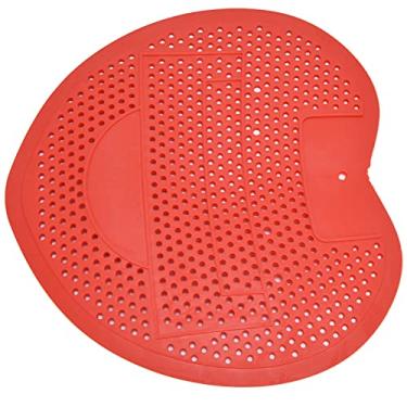 Imagem de GLOGLOW Tela de Mictório, Design Universal Anti-bloqueio à Prova de Respingos Em Forma de Coração Com Pequenos Orifícios Redondos, para Banheiros, Escritórios, Restaurantes, Locais (Vermelho)