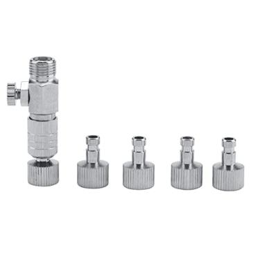 Imagem de GLOGLOW Outras Necessidades Diárias Domésticas Conjunto de Adaptadores Com 4 Conectores, Metal, 1/8 pol., 1,7 pol. de Comprimento, para Mangueira de Ar e Aerógrafo Compressor, Desconexão Rápida Nan