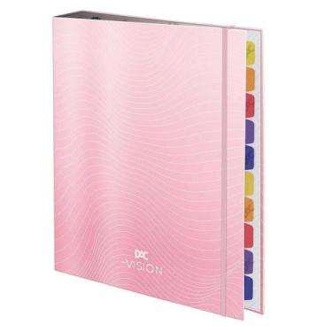 Imagem de Fichário Universitário Vision Com Elástico 46Fls Rosa Dac - Dac - Cria