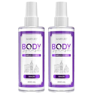 Imagem de Kit 2x Body Splash Desodorante Colônia Cabelo e Corpo Madri 200ml MaryLife-Unissex