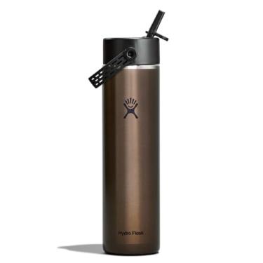 Imagem de Hydro Flask Tampa de canudo larga leve de 680 g - Garrafa de água de aço inoxidável isolada - Obsidiana para caminhadas, viagens