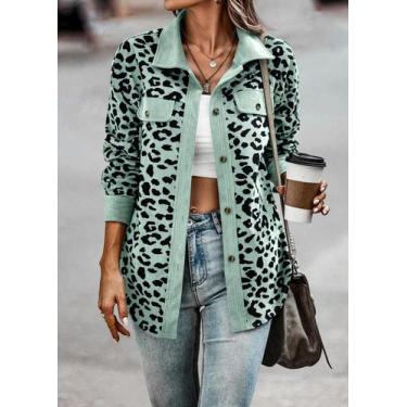 Imagem de Jaqueta Bomber Elegante Feminina Com Estampa De Leopardo, Estilo Casua