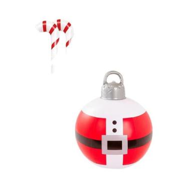 Imagem de Conjunto De Bolas De Natal Infláveis Para Decoração Externa Com 2 Bast