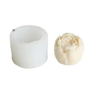 Imagem de Moldes De Silicone Para Velas Em Forma De Mini Rosa Austin 3D Para Fra
