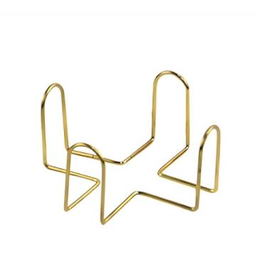 Imagem de Porta-copos vintage Suporte de metal de ferro para porta-copos redondos e quadrados, serve para porta-copos de 4 a 9 peças, 11 x 11 x 6 cm (ouro)