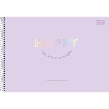 Imagem de Caderno de Desenho Happy Pastel TILIBRA - 80 Folhas (Lilás)